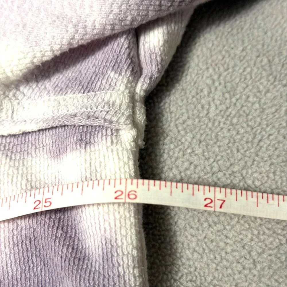 Maurices Tie-Dye Pullover Hoodie XXL Lavender & White Kangaroo Pocket Long Sleev - Picture 4 of 5